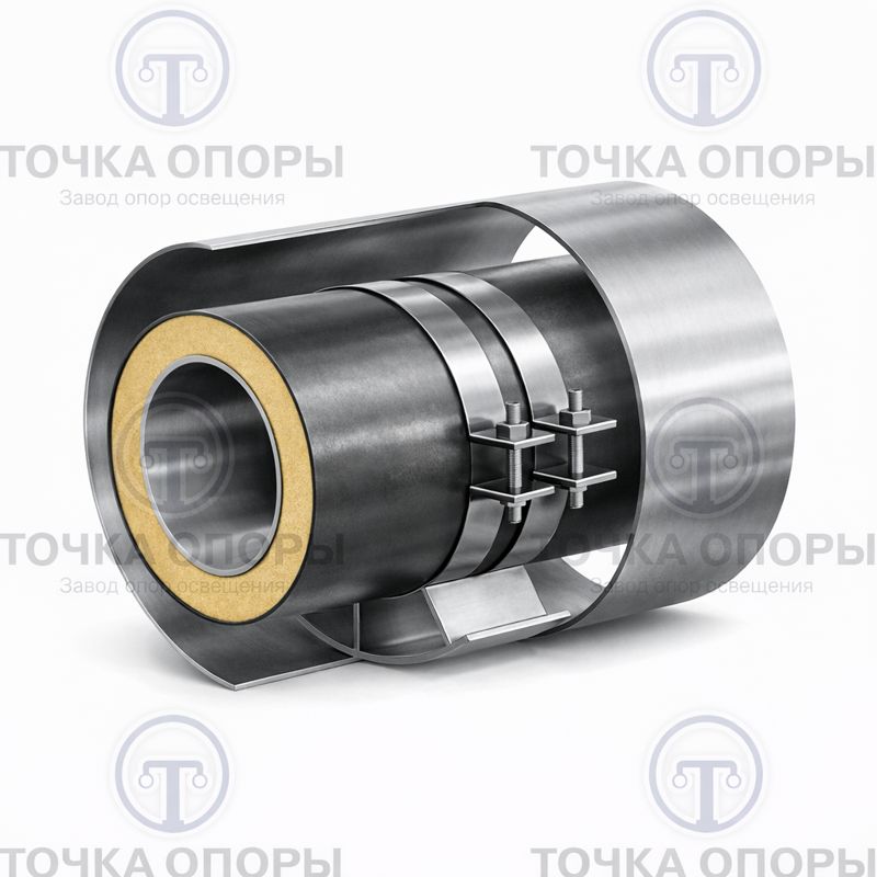 Скользящая опора для прокладки в футляре трубы ППУ Ду720/875/1020